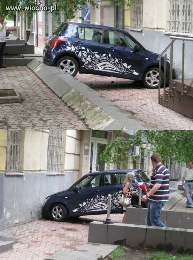 Kolejna mistrzyni parkowania.