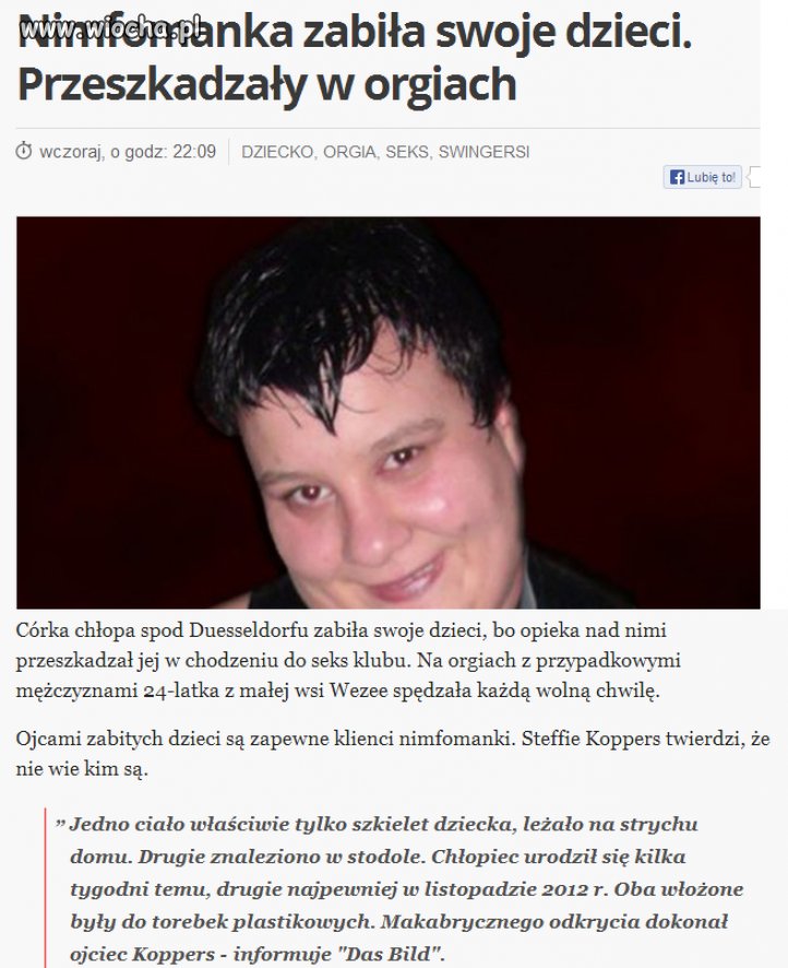 Nimfomanka zabiła swoje dzieci...