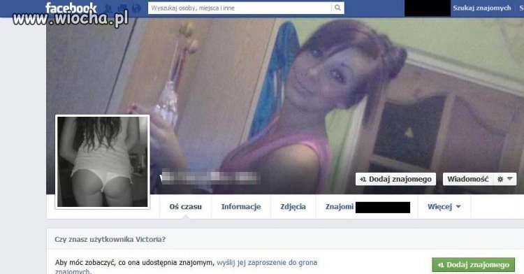 Facebookowy lans - zdjęcie profilowe z tyłkiem... 