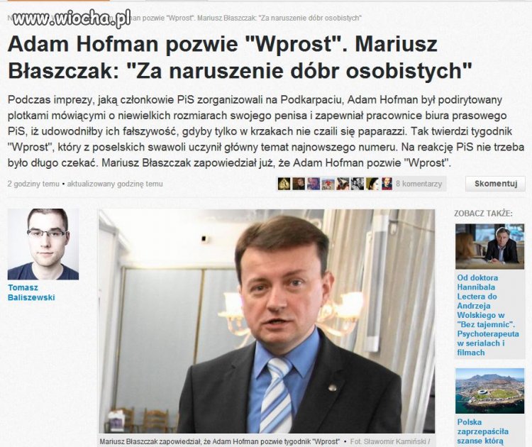Hofman powinien zorganizować konferencję i pokazać