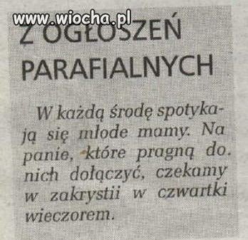 Z ogłoszeń parafialnych