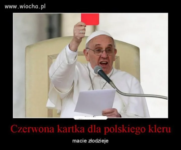 Czerwona kartka dla polskiego kleru.