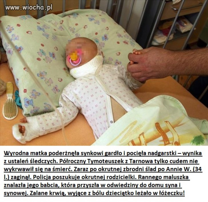 Wyrodna matka chciała zabić niemowlę