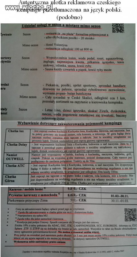 Przetłumaczone podobno na polski