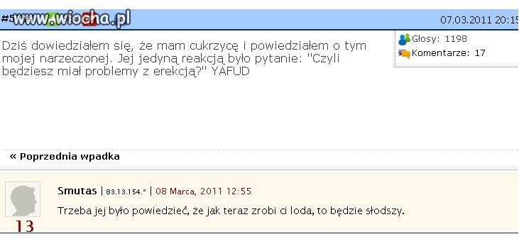 Cukrzyk i jego narzeczona... +koment