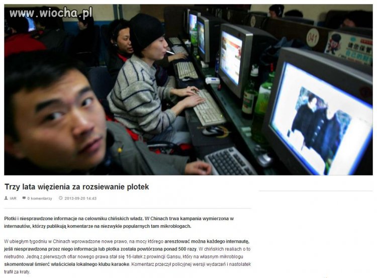 Trzy lata więzienia za rozsiewanie plotek 