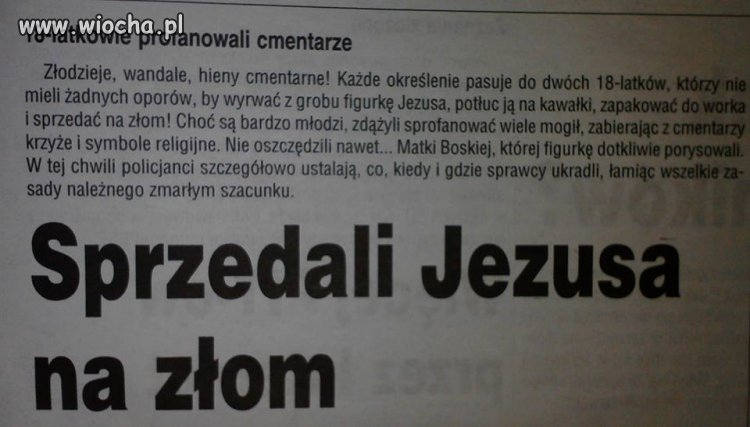 Wiocha za dewastację