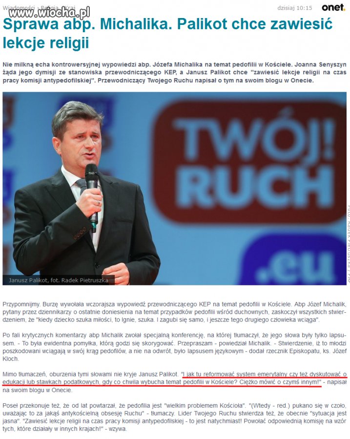 Jestem za usunięciem Religii ze szkół