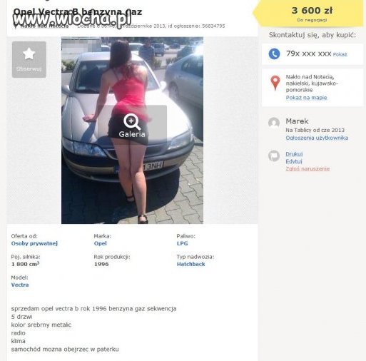 Może szybciej się sprzeda... 