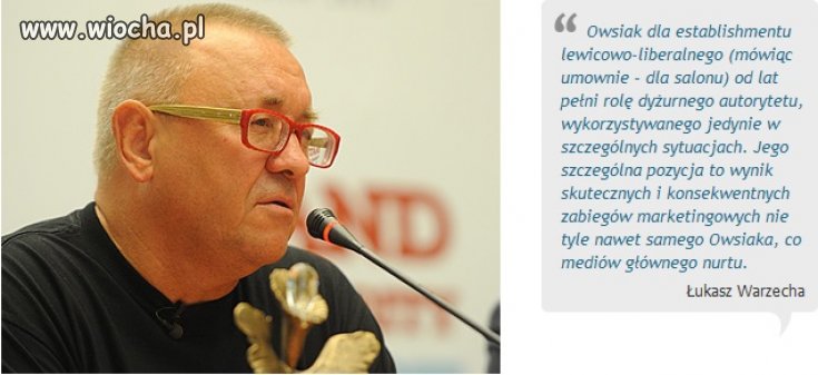 Łukasz Warzecha: wali się mit Owsiaka
