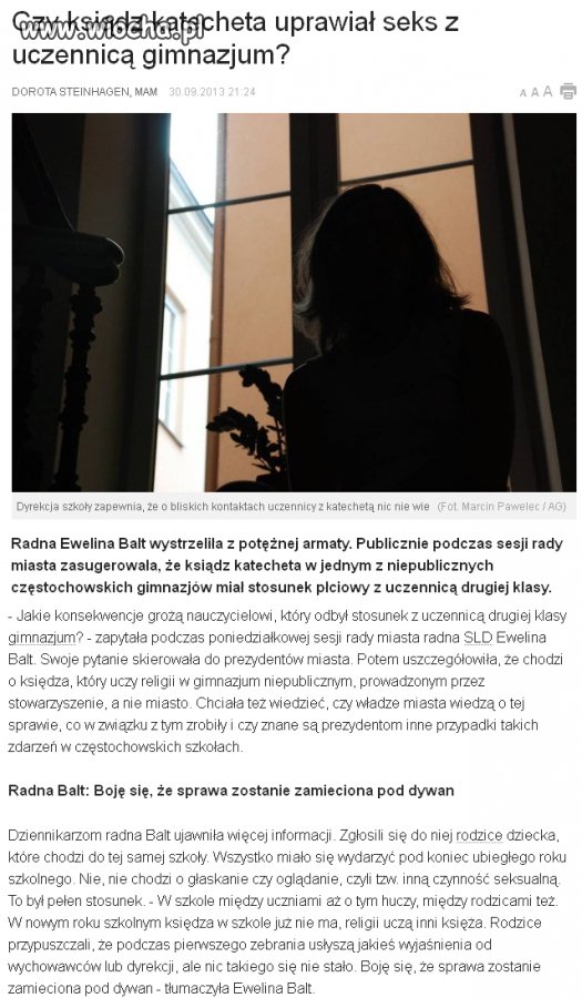 Następny amator seksu z nieletnimi?