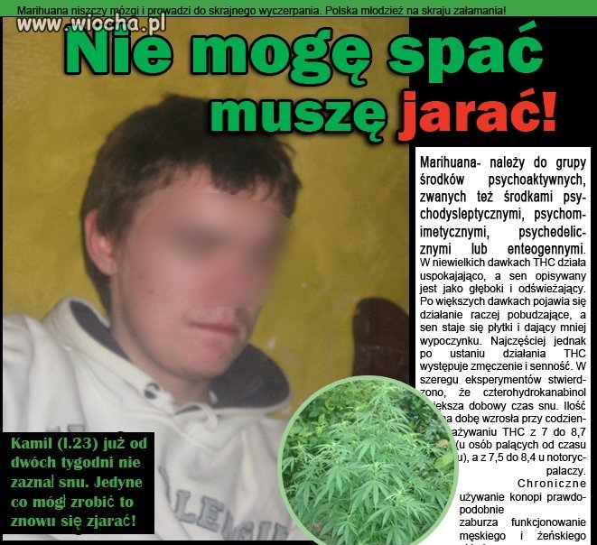 Nie mogę spać... muszę jarać...
