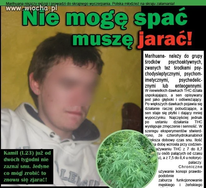 Nie mogę spać... muszę jarać...