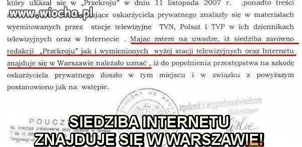 Siedziba internetu znajduje się w Warszawie