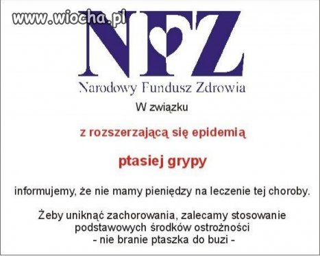 Ptasia grypa.