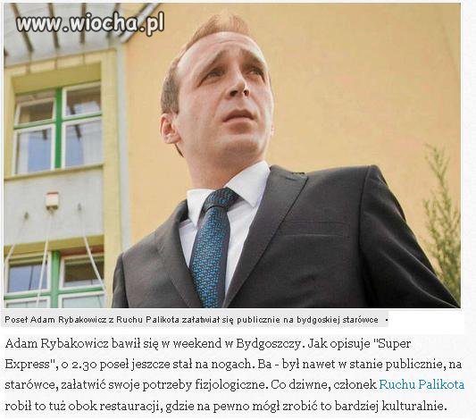 Poseł pod wpływem sika gdzie popadnie