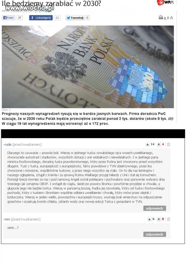 Ile Będziemy zarabiać w 2030?