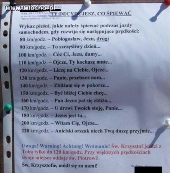 Ty decydujesz co śpiewasz...