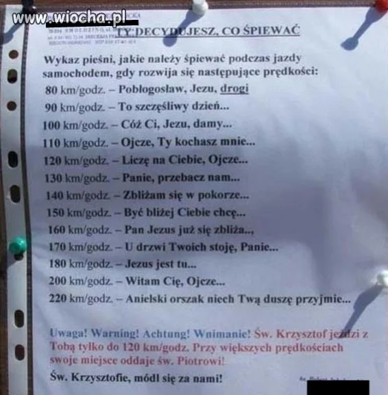 Ty decydujesz co śpiewasz...