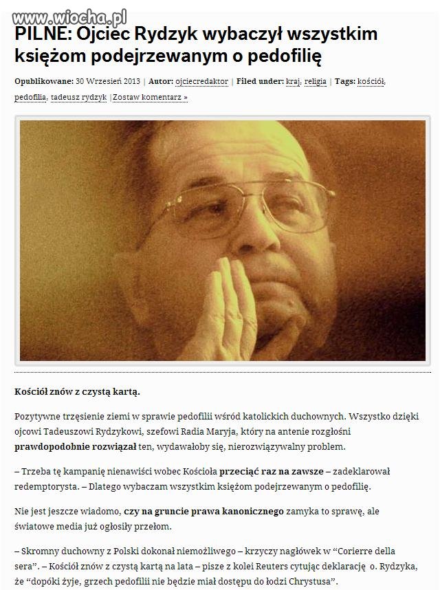 Kościół znów ma czystą kartę.