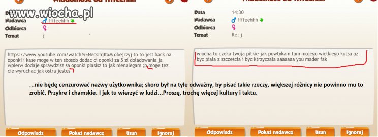 To przykre, upadek kultury osobistej.
