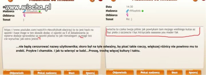 To przykre, upadek kultury osobistej.