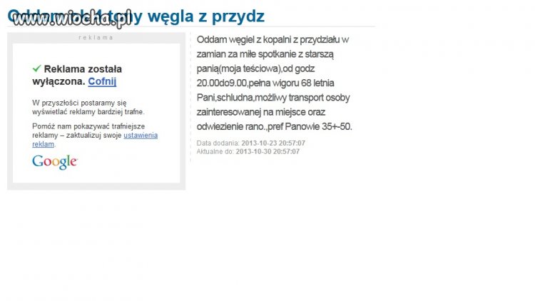 Węgiel za Teściową haha 