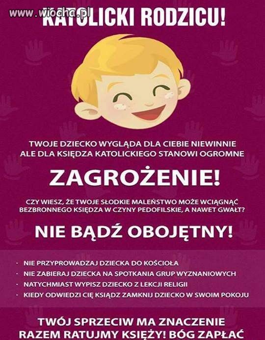 Ratujmy księży przed dziećmi, nie bądźmy obojętni