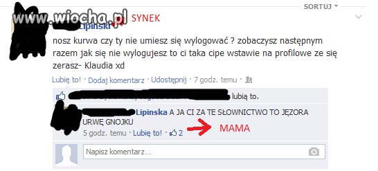 Mama krzyczy na synka