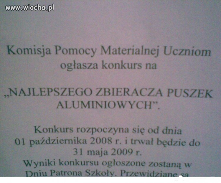 Konkurs na... 