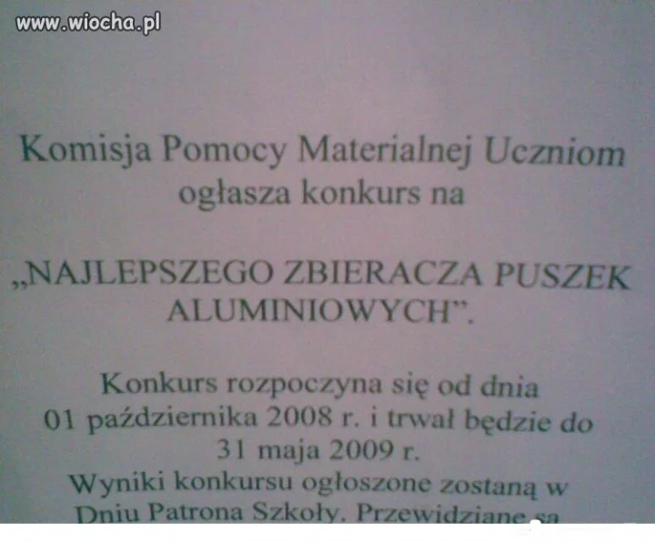Konkurs na... 