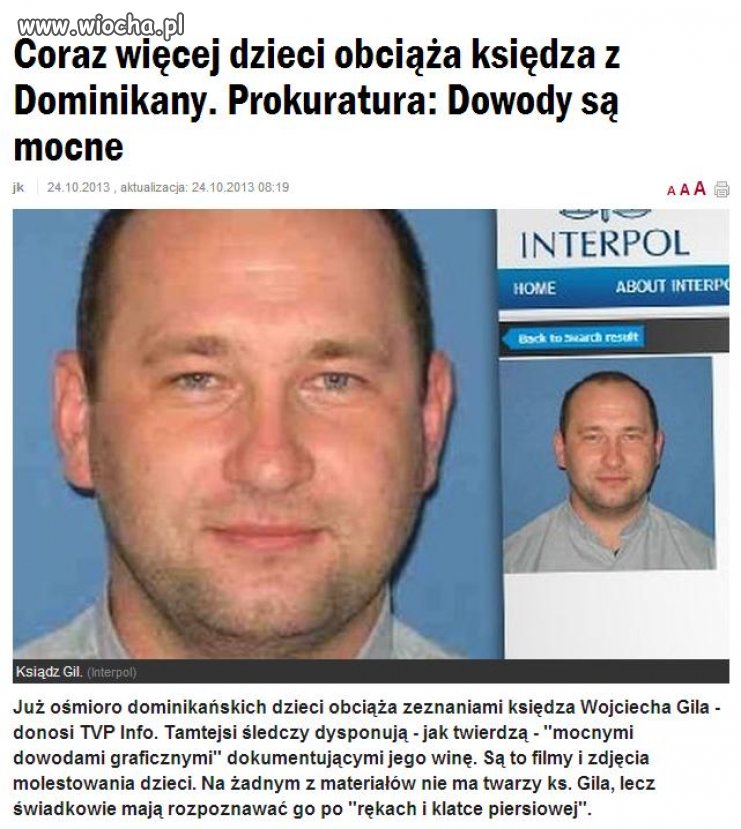 A on nadal na wolności...