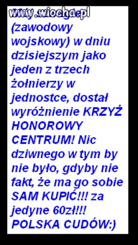 Za zasługi w Wojsku Polskim Krzyż
