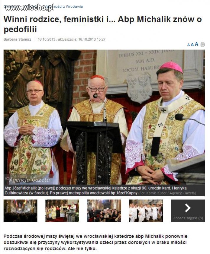 Niedawno się z tych słów wycofał... A jednak...