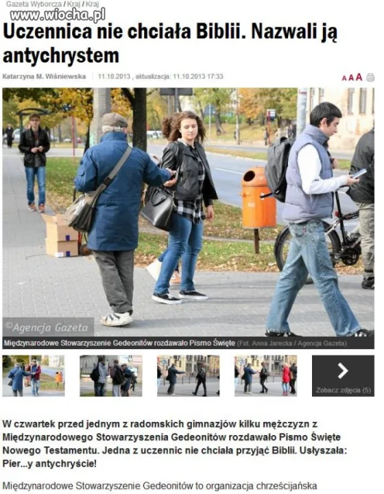 Bierz Biblie ty pier...ny antychryście... 