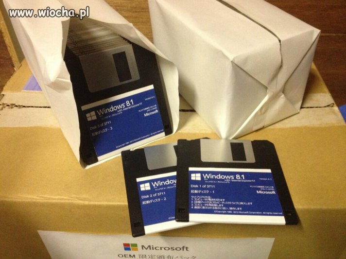 Windows 8.1 na dyskietkach