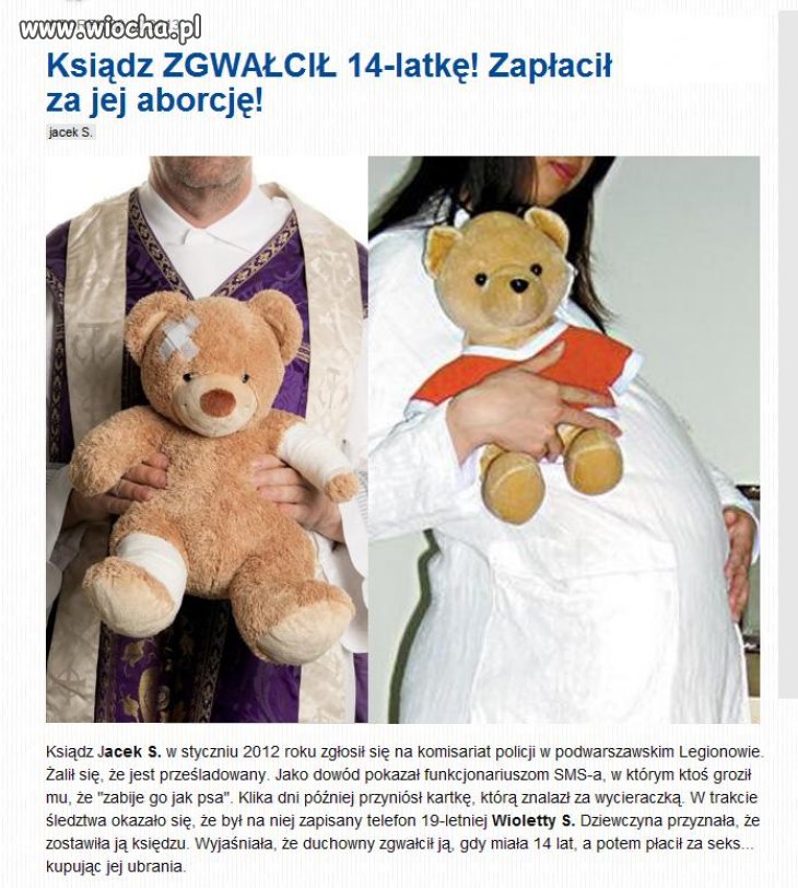 Ksiądz zgwałcił 14-latkę!
