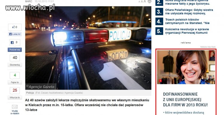 Skatowali bo nie dał papierosów 13-latce