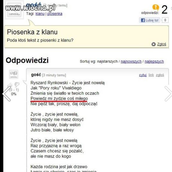 Powiedz mi Żydzie...