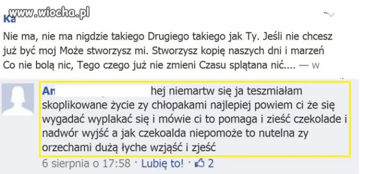 Słowa otuchy od pSZyjaciółki
