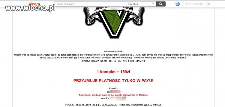 Takie rzeczy tylko na ALLEGRO !!!