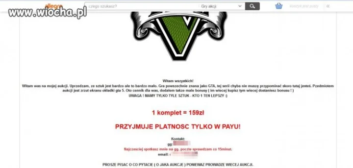 Takie rzeczy tylko na ALLEGRO !!!