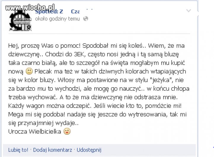 Spotted... Wielbicielka prosi o pomoc...