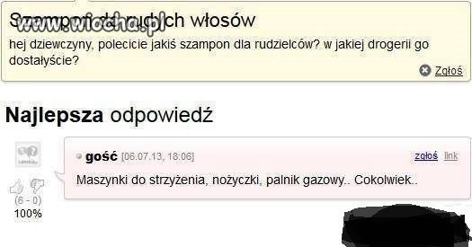 Szampon dla rudzielców