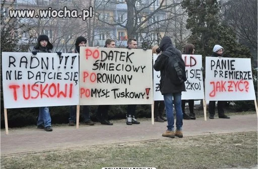 Protest w Warszawie 