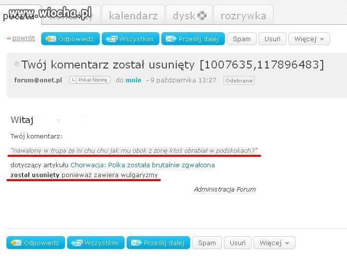 Wiocha pudelkowego Onetu...
