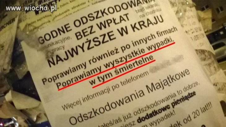 Ogłoszenie ze słupa