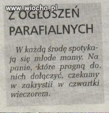Z ogłoszeń parafialnych...