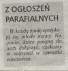 Z ogłoszeń parafialnych...