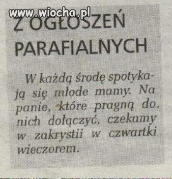 Z ogłoszeń parafialnych...